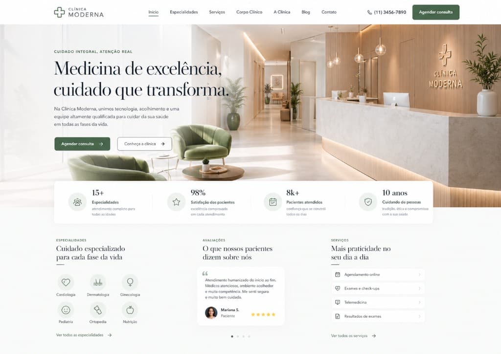 Vista previa de la plantilla Clínica moderna