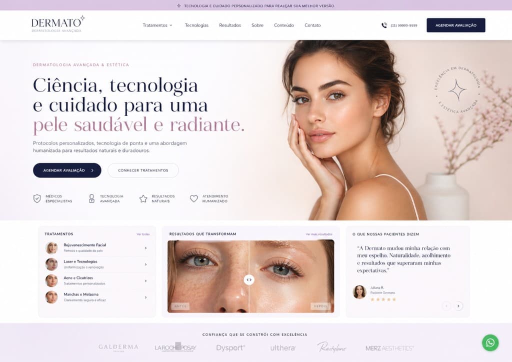 Vista previa de la plantilla Dermatología