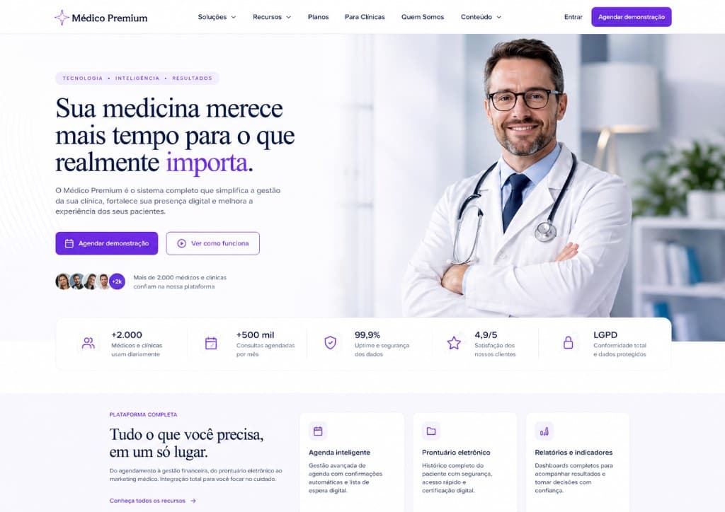 Vista previa de la plantilla Médico premium