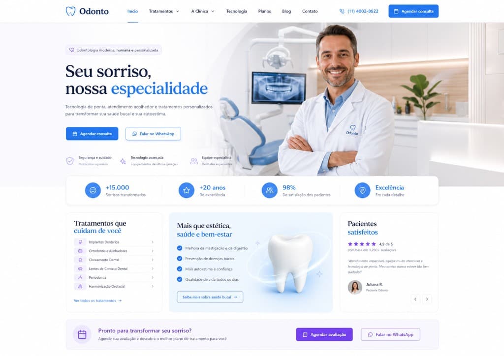 Vista previa de la plantilla Odontología